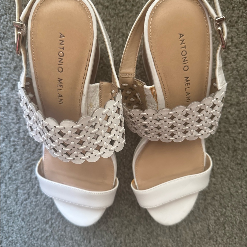 Antonio Melani Cream Women's Sandals